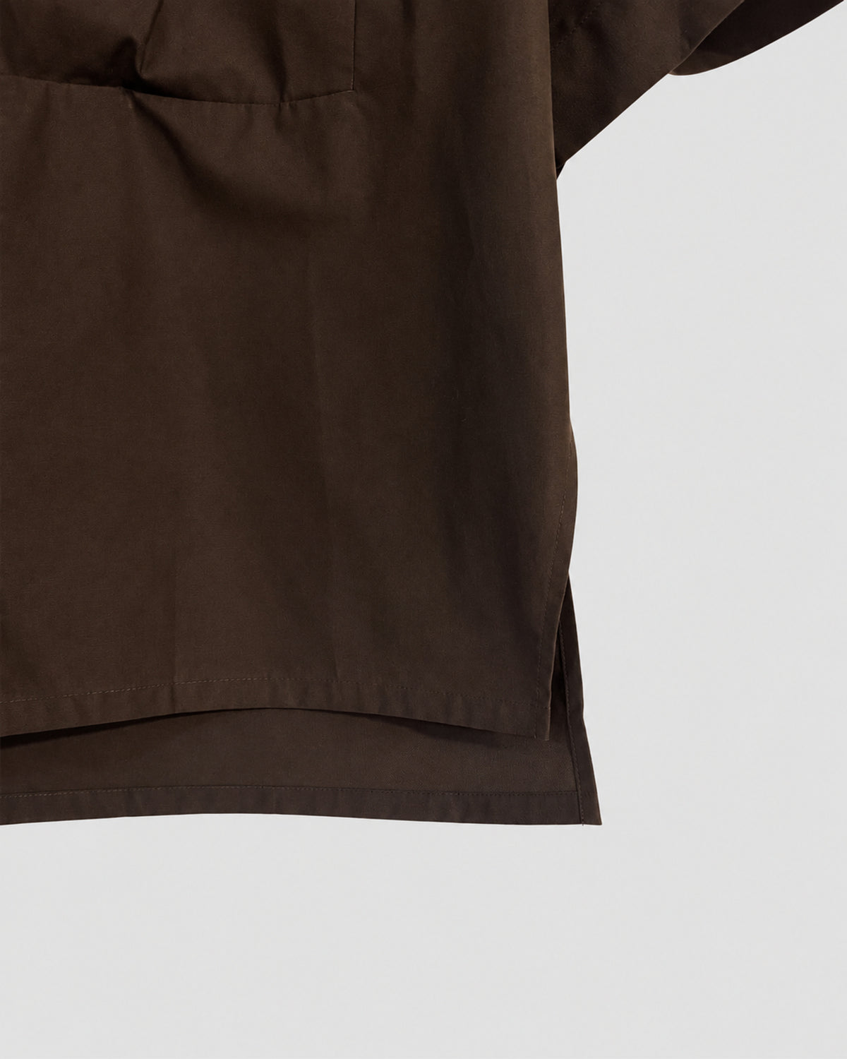 Lotus Shirt, Sepia – side detail